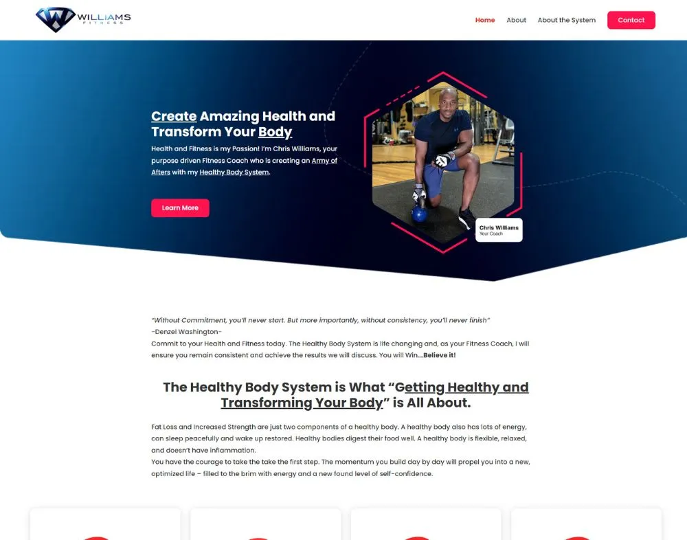 fitwilliams website portfolio image