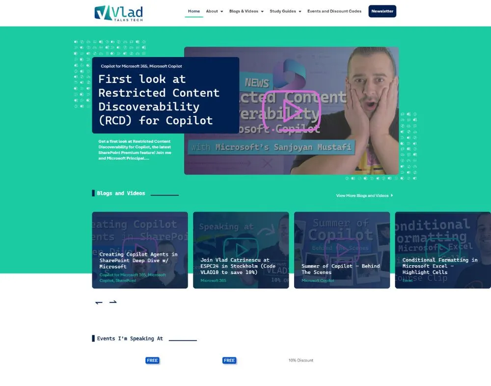 vlad tech talks website portfolio image